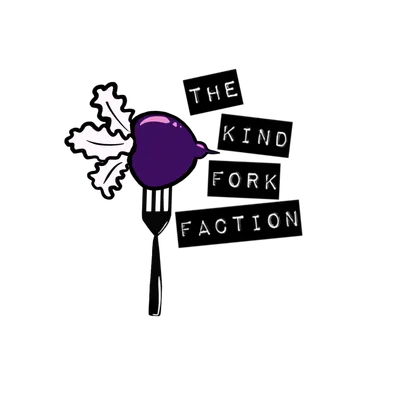 The Kind Fork Face logo: a beet in a fork
